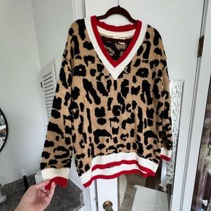Never Worn-  Cheetah Sweater